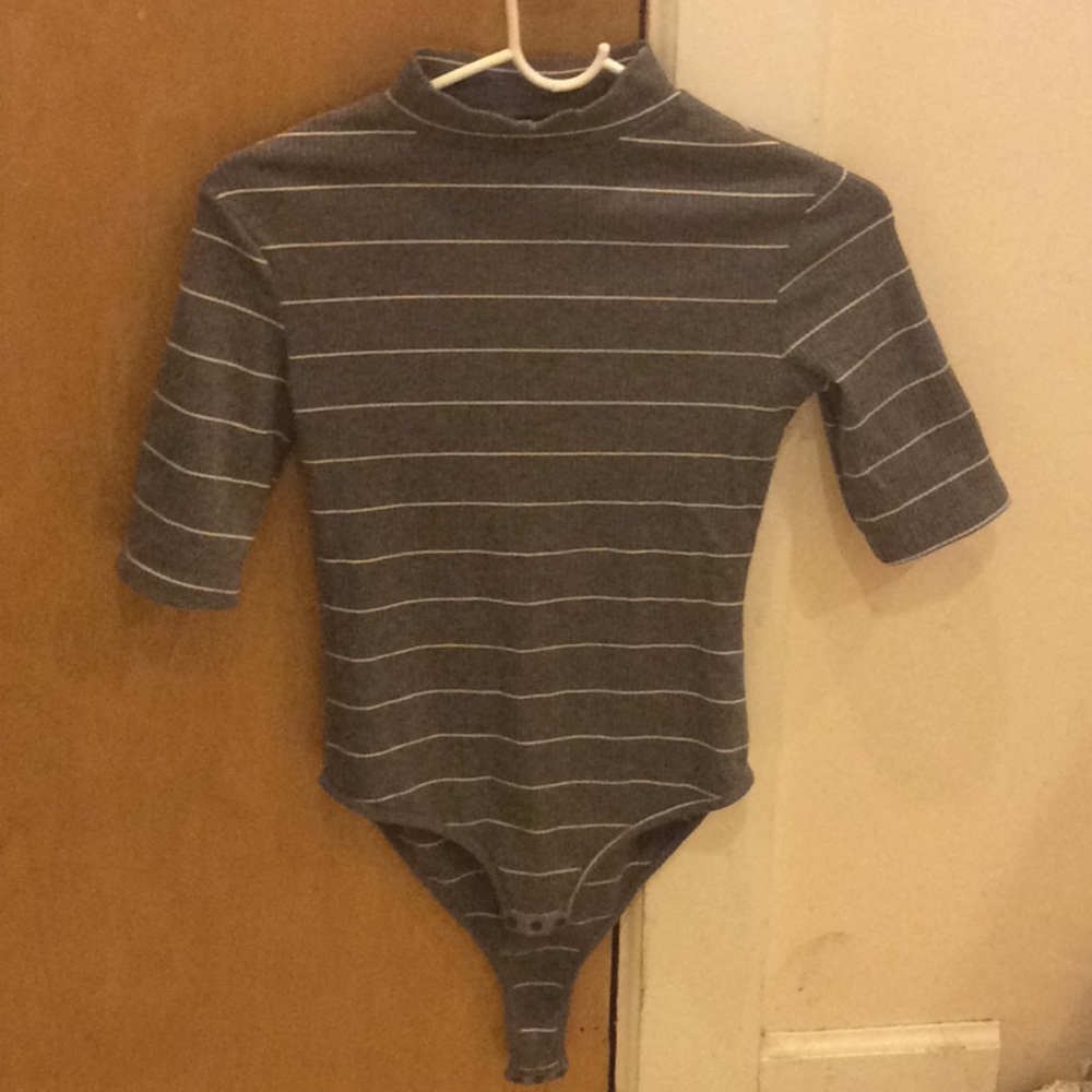 Grey and white bodysuit